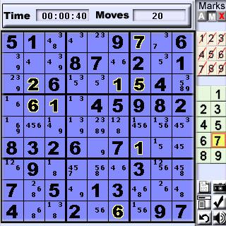 Numberz (SuDoku) for Palm OS Screenshot
